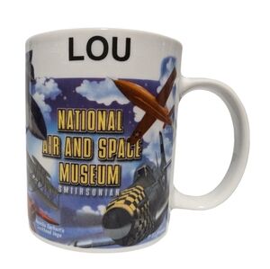 National Air Space Museum Smithsonian Souvenir Coffee Cup Mug "LOU"